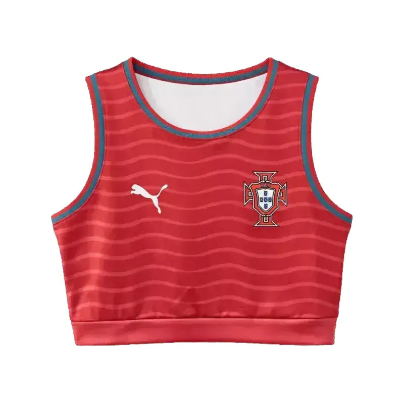 Maillot Portugal Crop Top avec Manches Femme Domicile 2026 2027