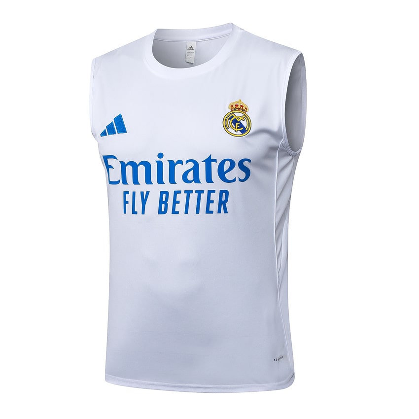 Camiseta de tirantes y pantalón corto del Real Madrid para hombre 2025-2026, blanco y azul | Fútbol