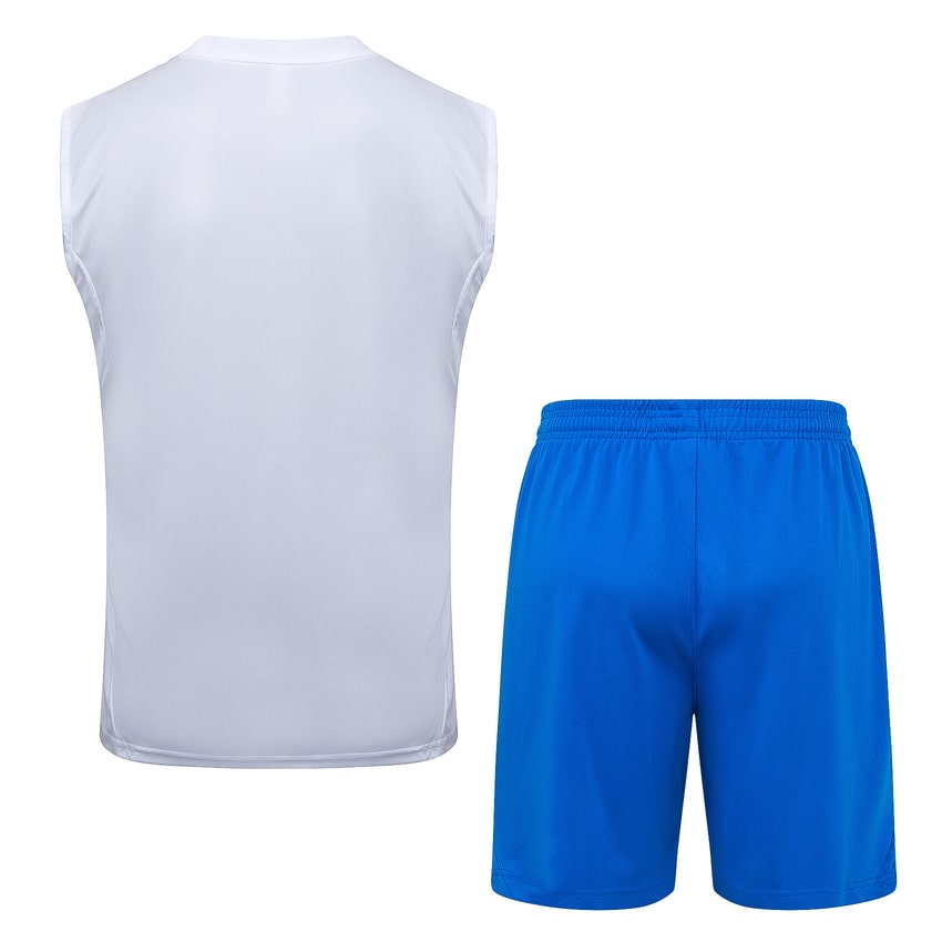 Camiseta de tirantes y pantalón corto del Real Madrid para hombre 2025-2026, blanco y azul | Fútbol