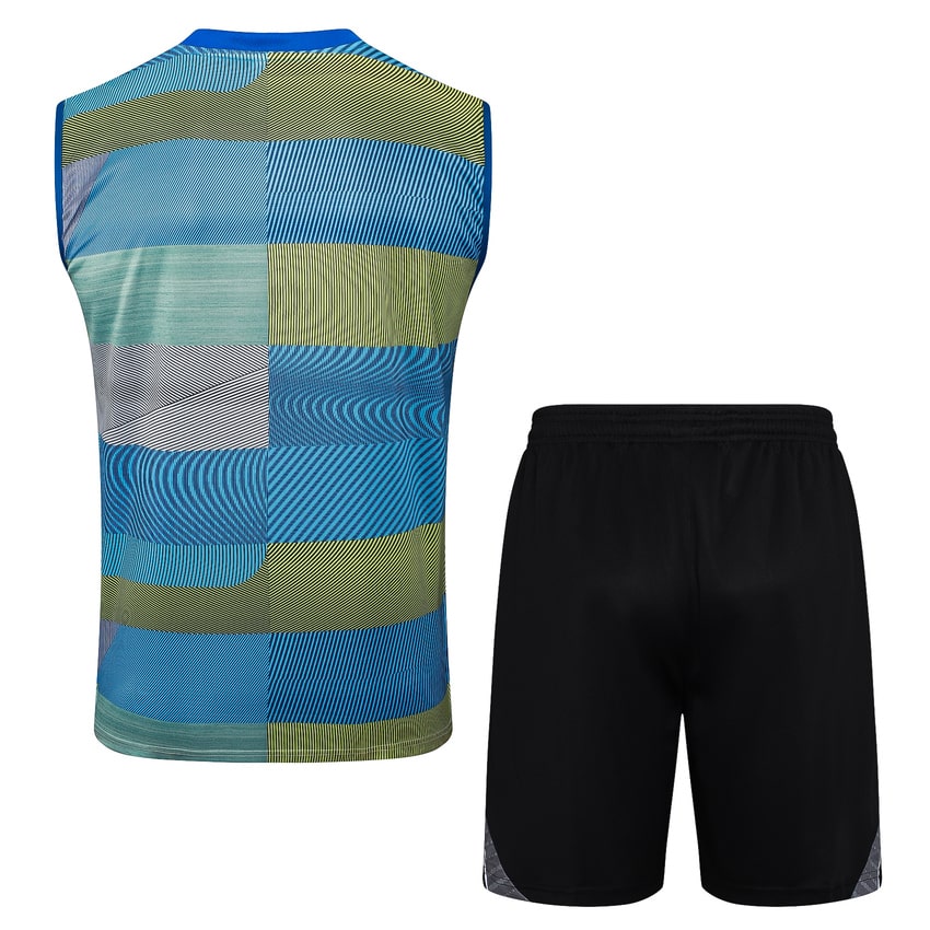 Camiseta de tirantes y pantalones cortos del Real Madrid para hombre 2025-2026, azul y verde | Fútbol