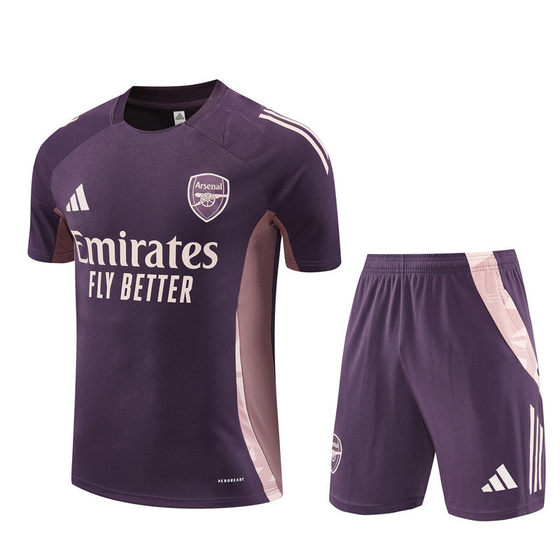Ensemble Maillot Short Arsenal Homme/Enfant 2024 2025 Violet Rose | Foot Sport