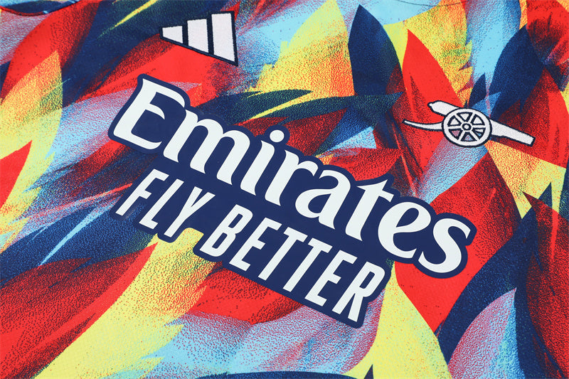 Ensemble Maillot Short Arsenal Homme/Enfant 2025 2026 Rouge Jaune Camouflage | Foot Sport