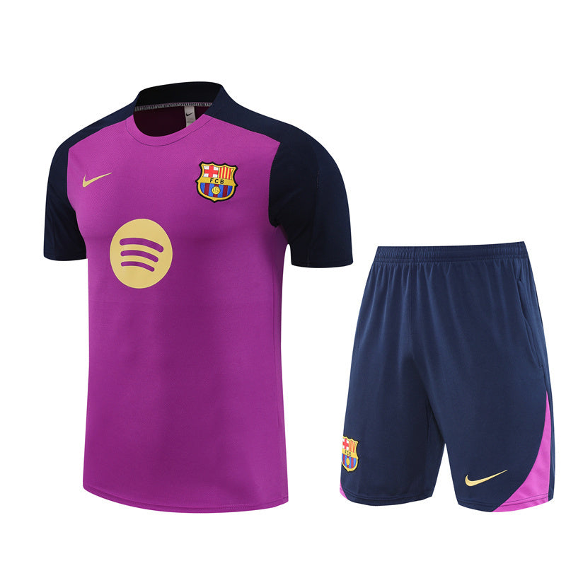 Ensemble Maillot Short Barcelone Homme/Enfant 2025 2026 Violet Bleu | Foot Sport