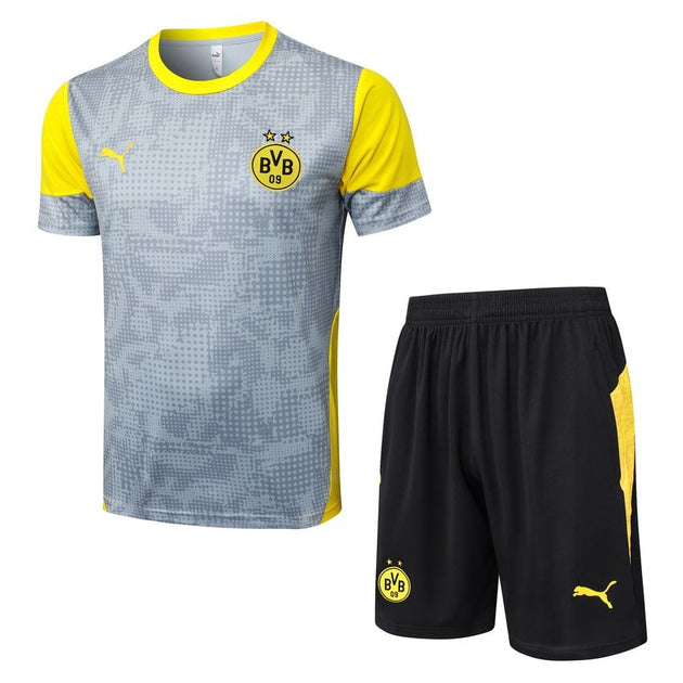 Men's BVD Dortmund Jersey Short Set 2025 2026 Grey – Foot Sport