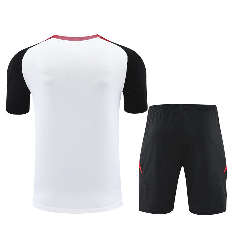 Ensemble Maillot Short Manchester United Homme/Enfant 2024 2025 Blanc | Foot Sport