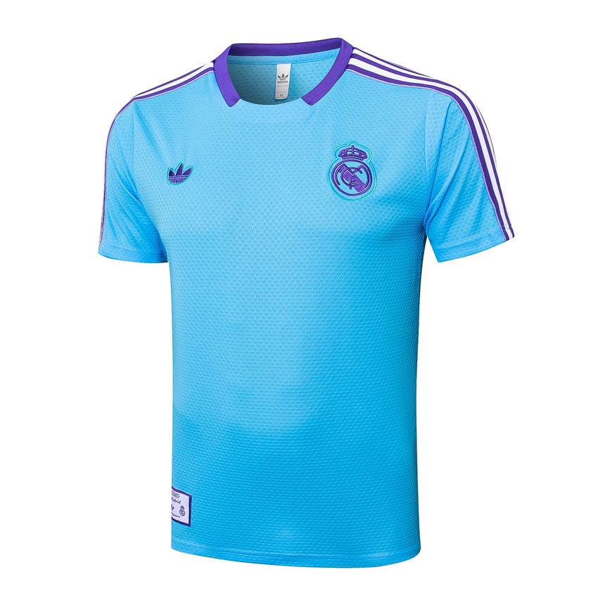 Ensemble Maillot Short Real Madrid Homme/Enfant 2025 2026 Bleu Ciel | Foot Sport