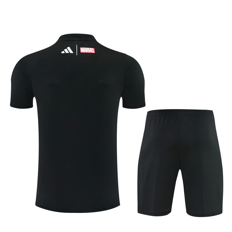 Ensemble-Maillot-Short-Real-Madrid-Marvel-2025-2026-Noir-2