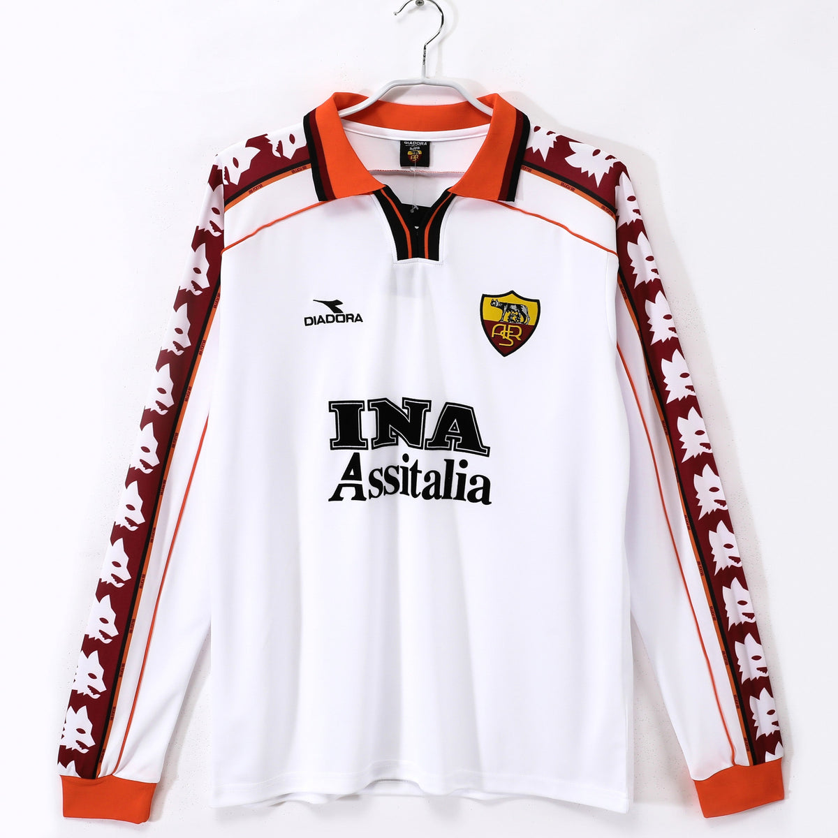 Maillot-AS-Roma-Manches-Longues-Retro-Vintage-1998-1999-Exterieur-Homme-1