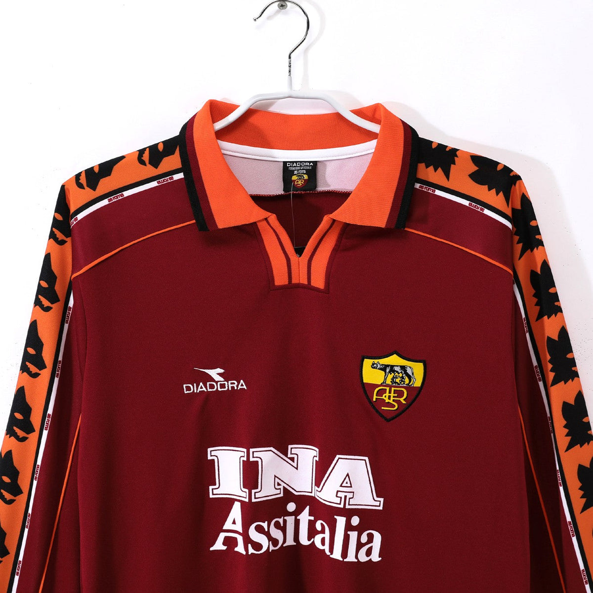Maillot-AS-Roma-Retro-Vintage-Manches-Longues-1998-1999-Domicile-Homme-3