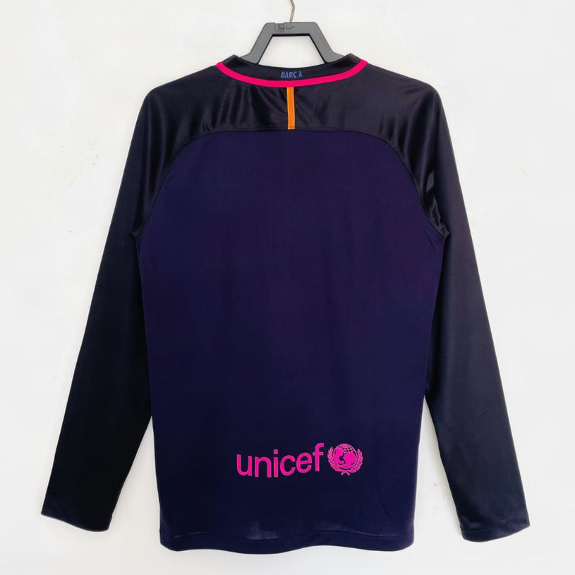 Maillot-Barcelone-Retro-Vintage-Manches-Longues-2016-2017-Exterieur-Vintage-Homme-2