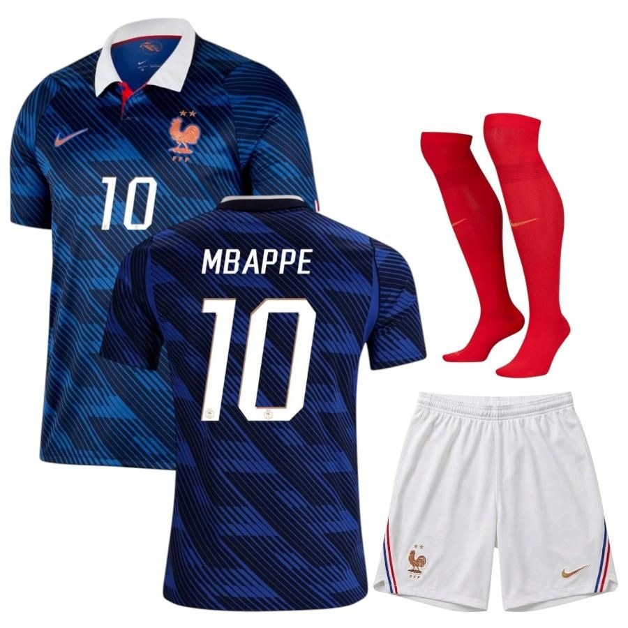 Maillot-Equipe-de-France-Kit-Enfant-Domicile-Coupe-du-Monde-2026-Mbappe