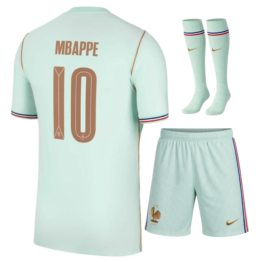 Maillot-Equipe-de-France-Kit-Enfant-Vert-Coupe-du-Monde-2026-Mbappe-3
