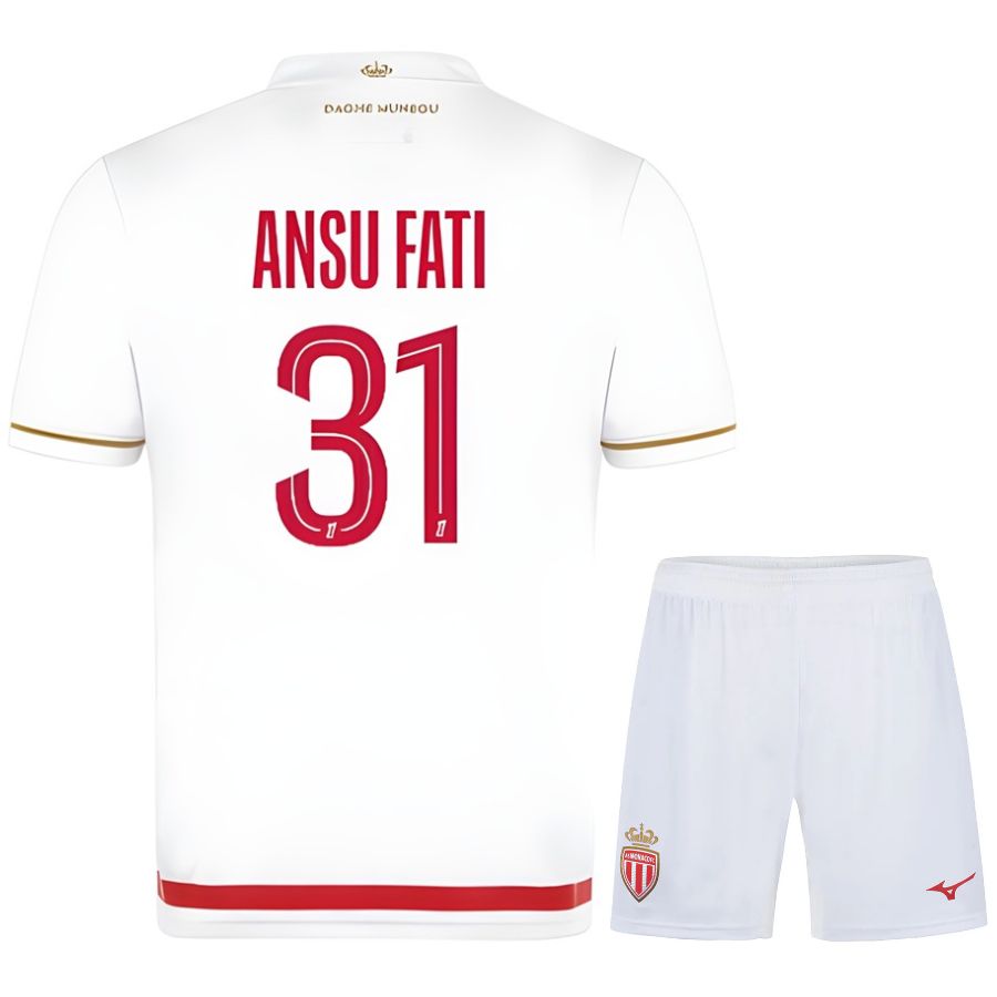 Maillot AS Monaco Kit Enfant Domicile 2025 2026 | Foot Sport