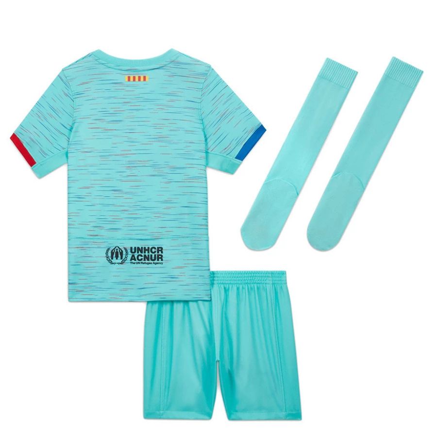 Kids Barcelona Third Kit 2024 Green | Foot Sport