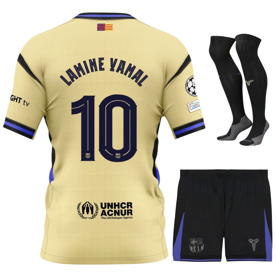 Lamine Yamal 10 Barca Away Kit Kids Jersey 2025 2026 | Football Sport