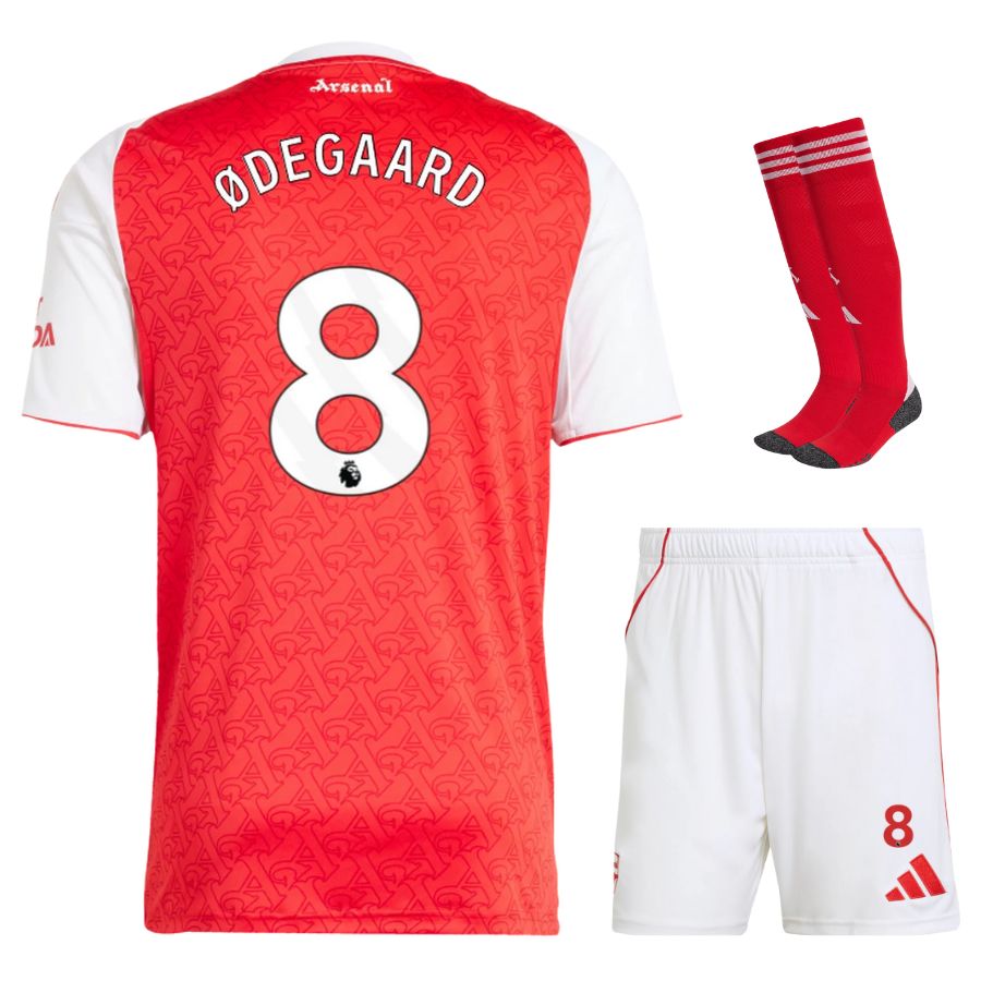 Maillot-Kit-Enfant-Domicile-Arsenal-2025-2026-Odegaard-1