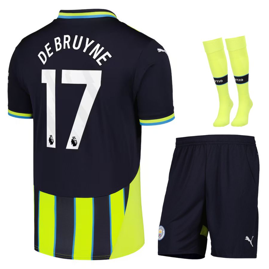 Maillot-Kit-Enfant-Manchester-City-Exterieur-2024-2025-De-Bruyne