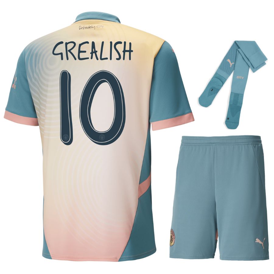 Maillot-Kit-Enfant-Manchester-City-Fourth-2024-2025-Grealish