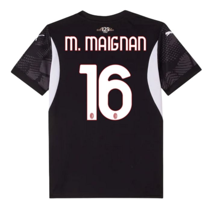 AC Milan Maignan 16 Kids Goalkeeper Jersey Home 2024 2025 Black | Football Sport