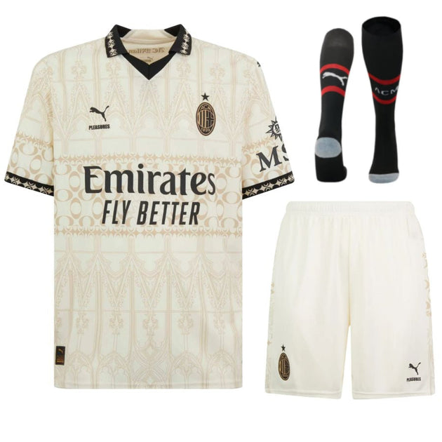 AC Milan X Pleasures Kids' Kit White 2023-2024 | Foot Sport – Foot