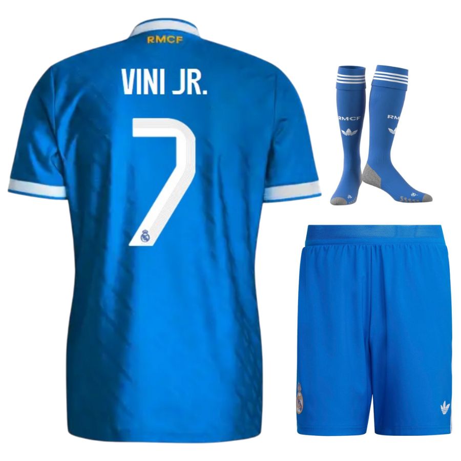 Camiseta azul de la tercera equipación del Real Madrid para niño 2025-2026 | Fútbol