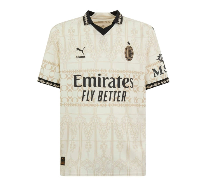 Men's AC Milan Fourth X Pleasures 2024 White Jersey | Foot Sport
