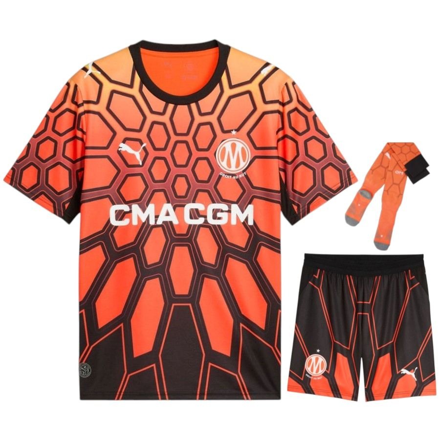 Maillot-OM-Marseille-Kit-Enfant-2026-2027-Gardien-Rouge-1
