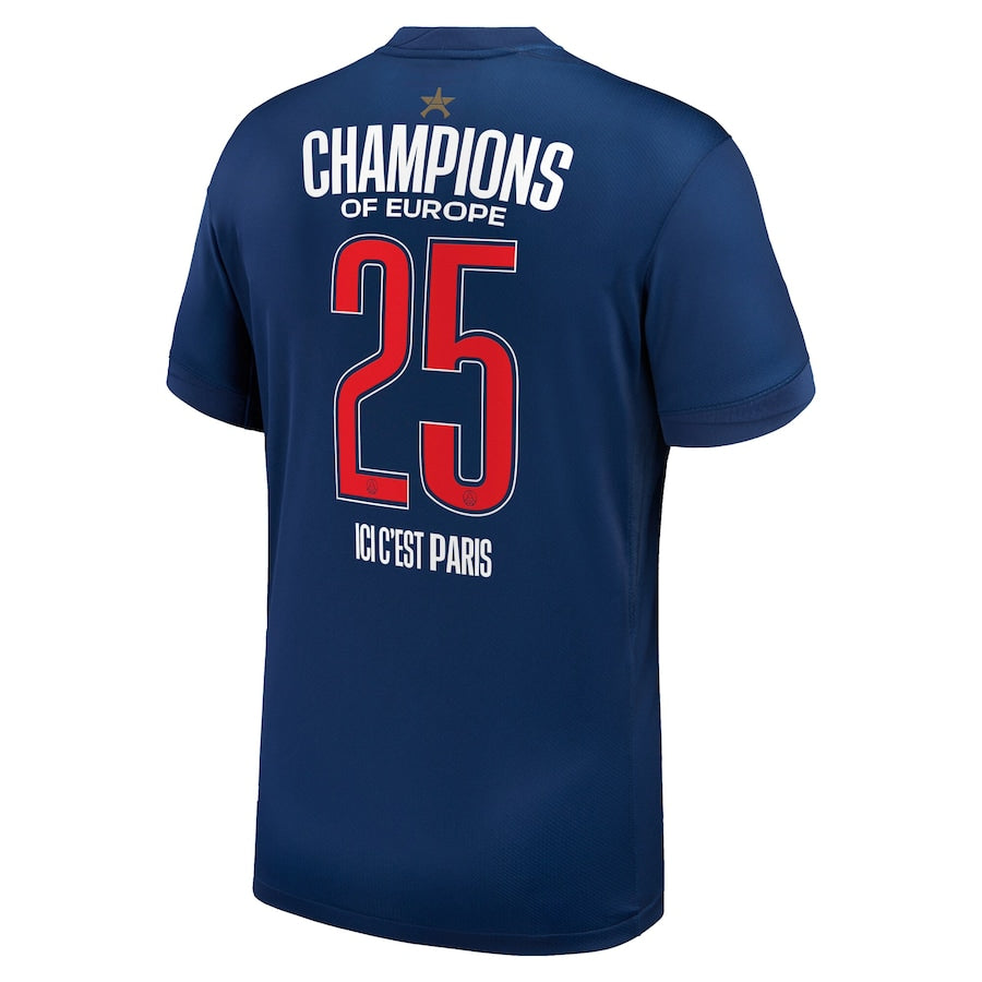 Maillot PSG Domicile Champions d'Europe 1 etoile 2024 2025 Homme
