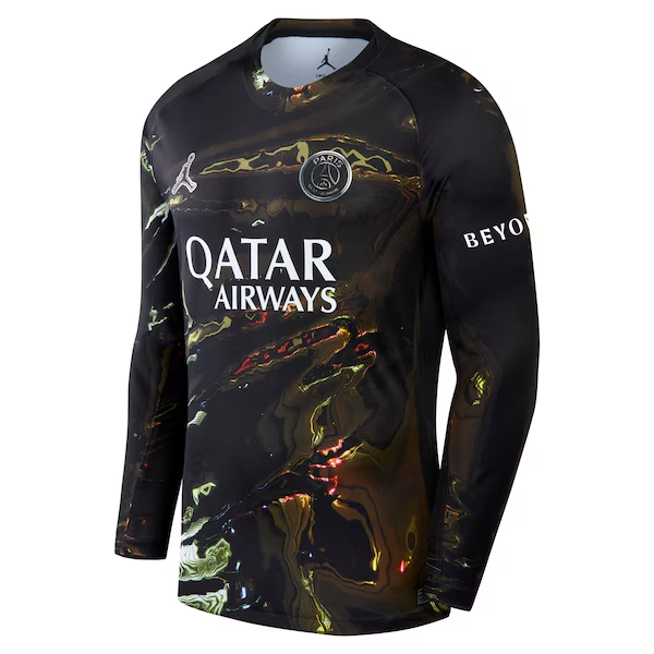 Jordan PSG サード 長袖シャツ ブラック ゴールド　日本サイズL〜XL PSG Jordan Edition Night Long Sleeve Jersey 2025 2026 Men – Foot