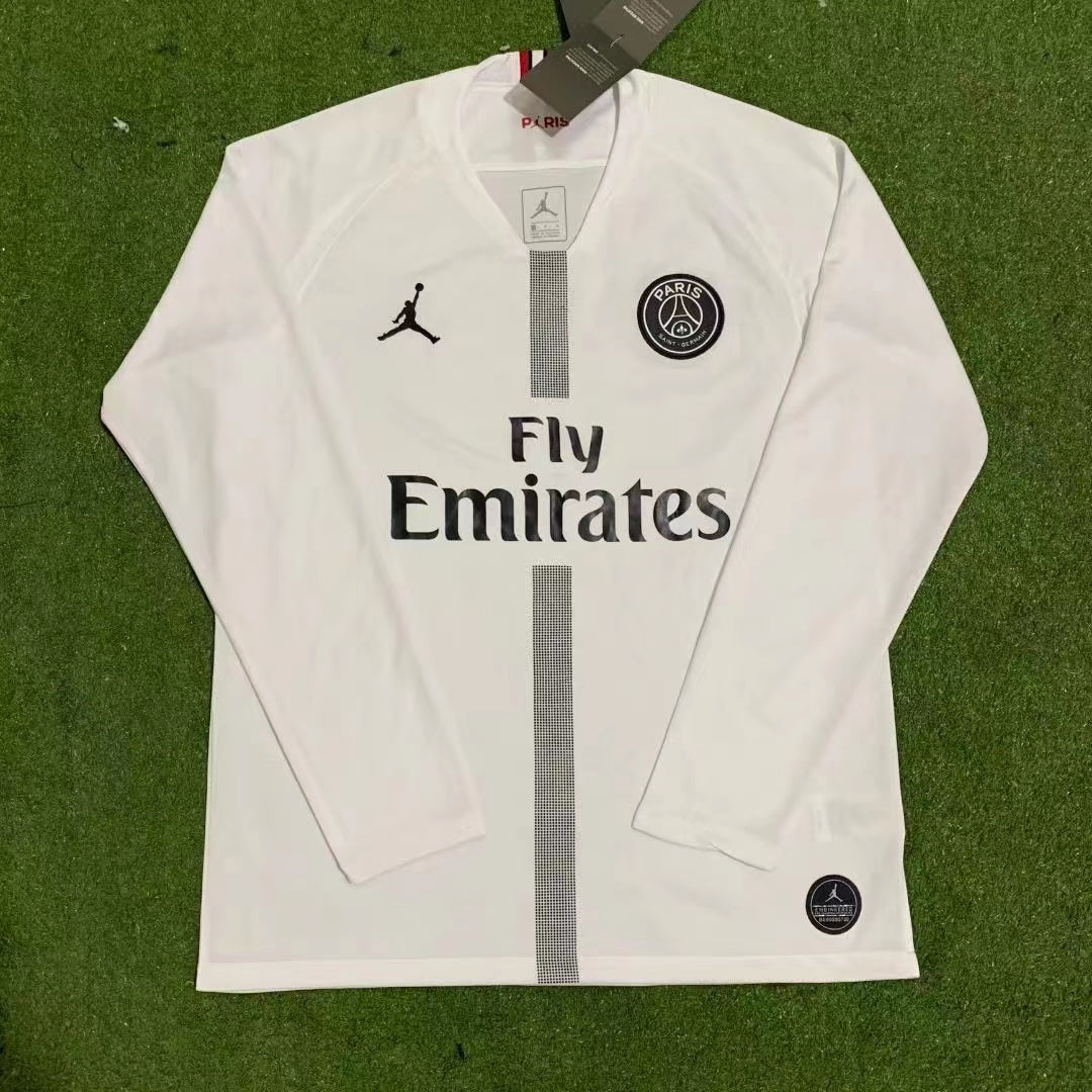 Maillot-PSG-Retro-Vintage-Manches-Longues-2018-2019-Exterieur-Ligues-des-Champions-Homme-1