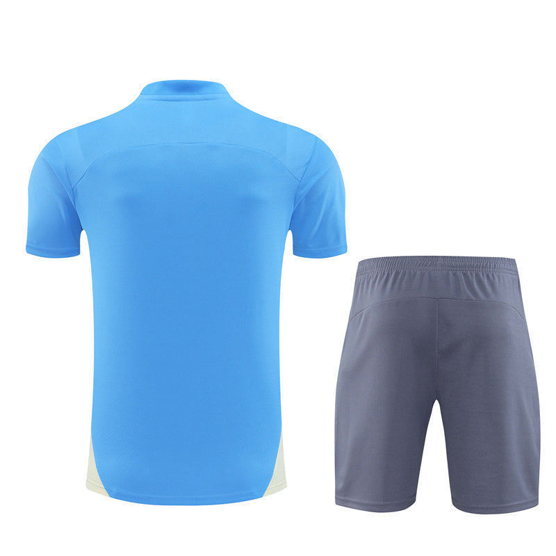 Camiseta/pantalón corto de entrenamiento azul del Manchester City 2024/25 | Foot Sport