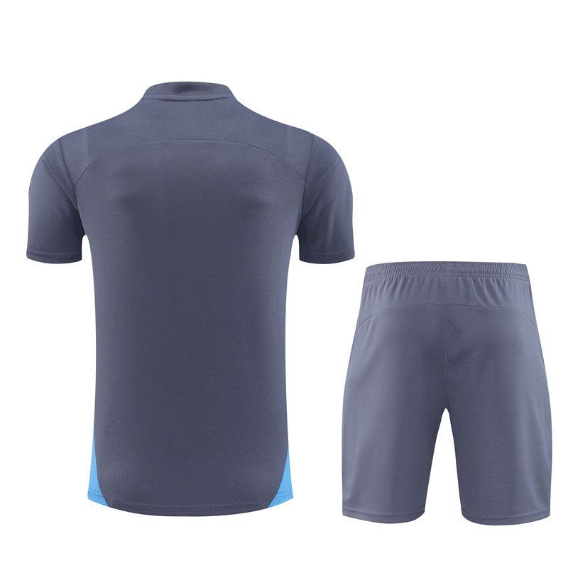 Camiseta/pantalón corto de entrenamiento gris del Manchester City 2024/25 | Foot Sport