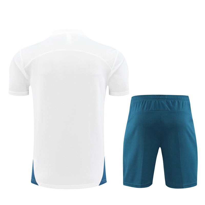 Camiseta/pantalón corto de entrenamiento blanco del Marsella 2024/25 | Foot Sport