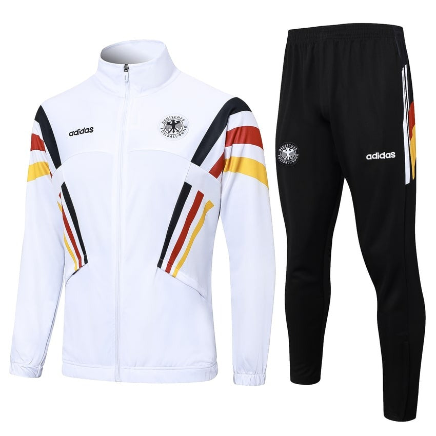 Survetement-Allemagne-Veste-2024-2025-Blanc-Motif-1