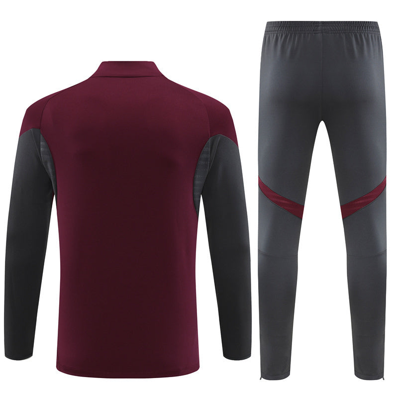 Survetement-Arsenal-Training-2025-2026-Rouge-Gris-2