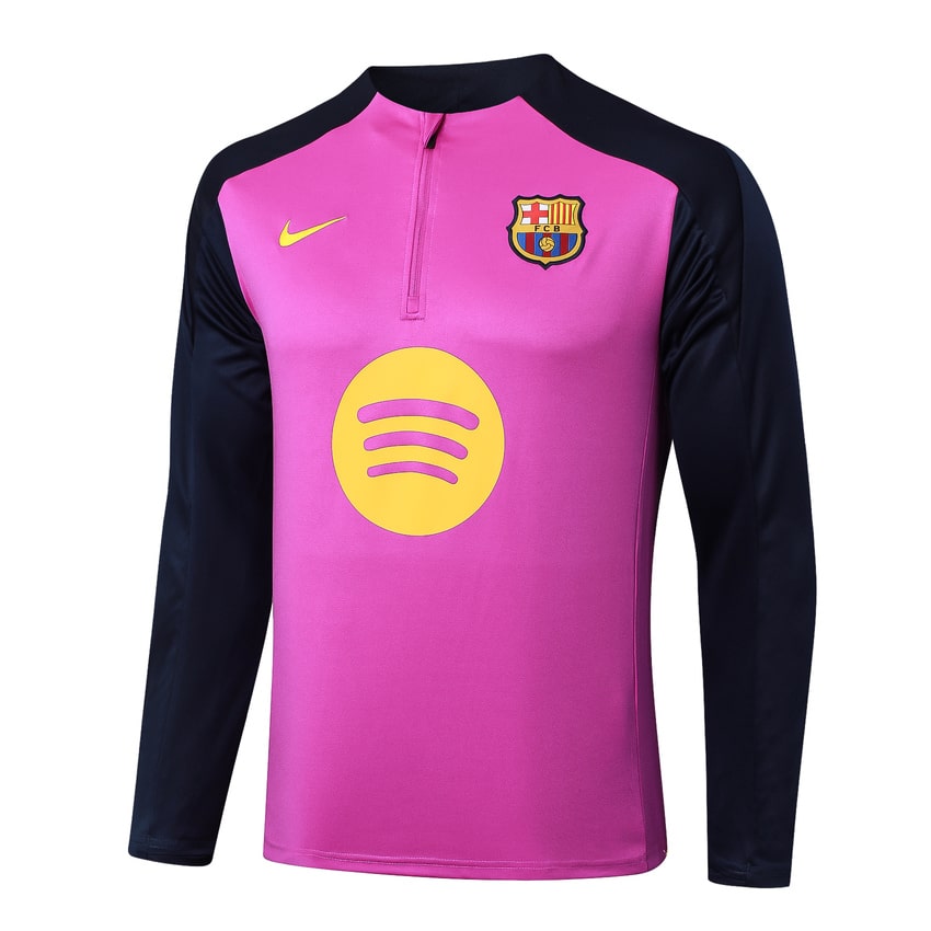 Survetement Barcelone Training Homme 2025 2026 Rose Noir | Foot Sport