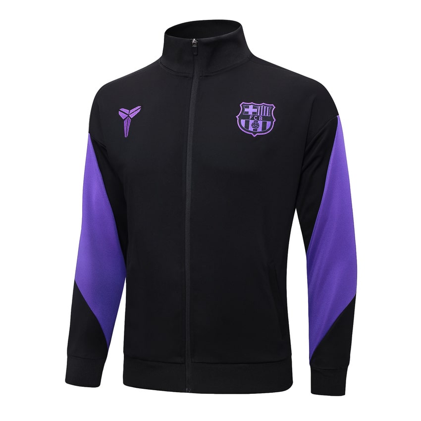 Survetement Barcelone Veste Homme 2025 2026 Noir Violet | Foot Sport