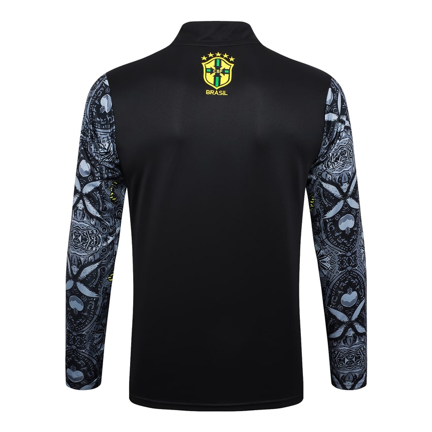 Survetement-Bresil-Training-2024-2025-Gris-Motif-3