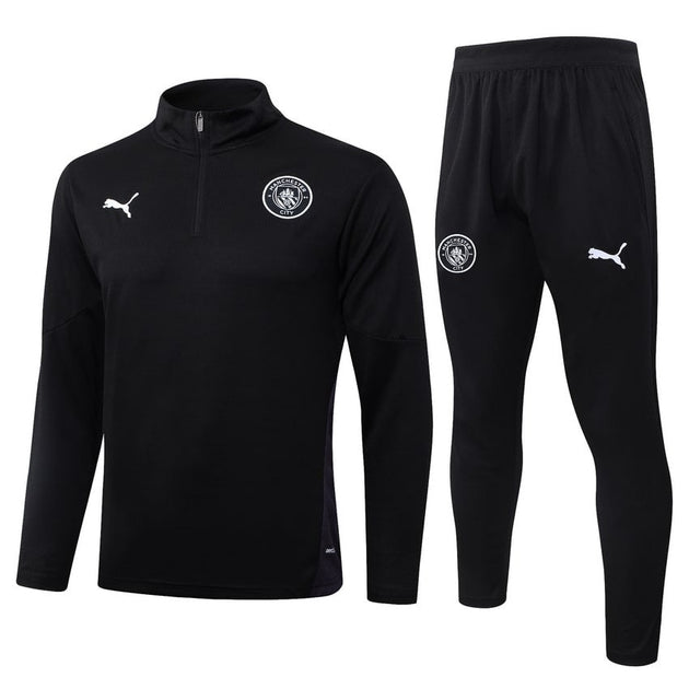 manchester city training gear Manchester City Men's/Kids' Training Tracksuit 2025 2026 Dark Black – Foot  Sport – Maillots & Équipements Foot Sport