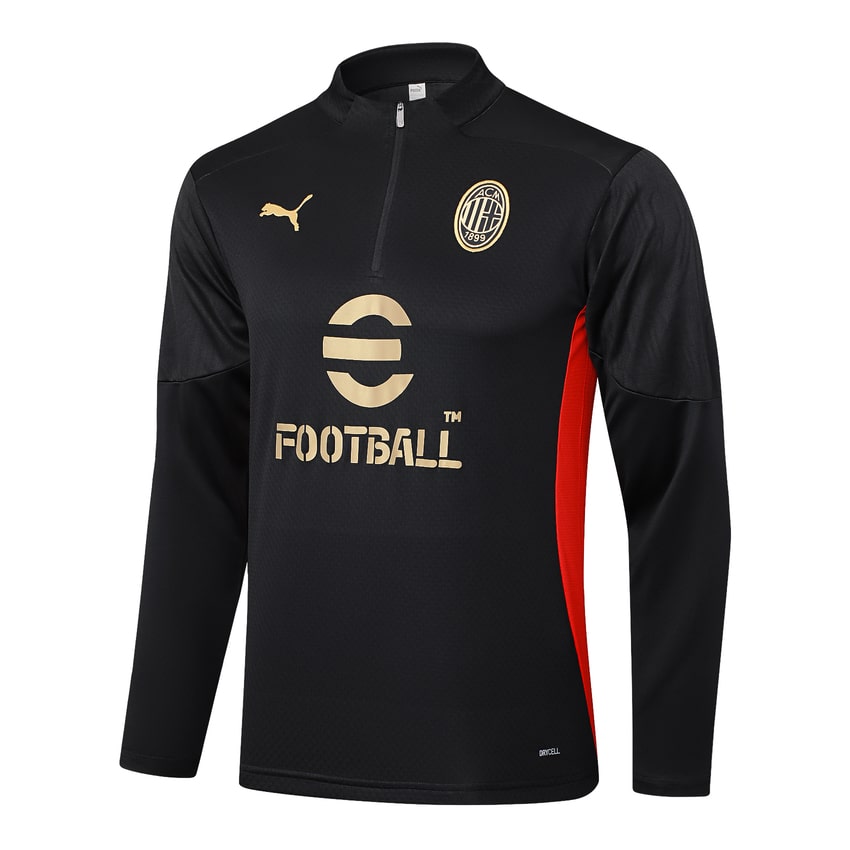 Chándal de entrenamiento del AC Milan para hombre/niño 2024-2025, negro | Fútbol