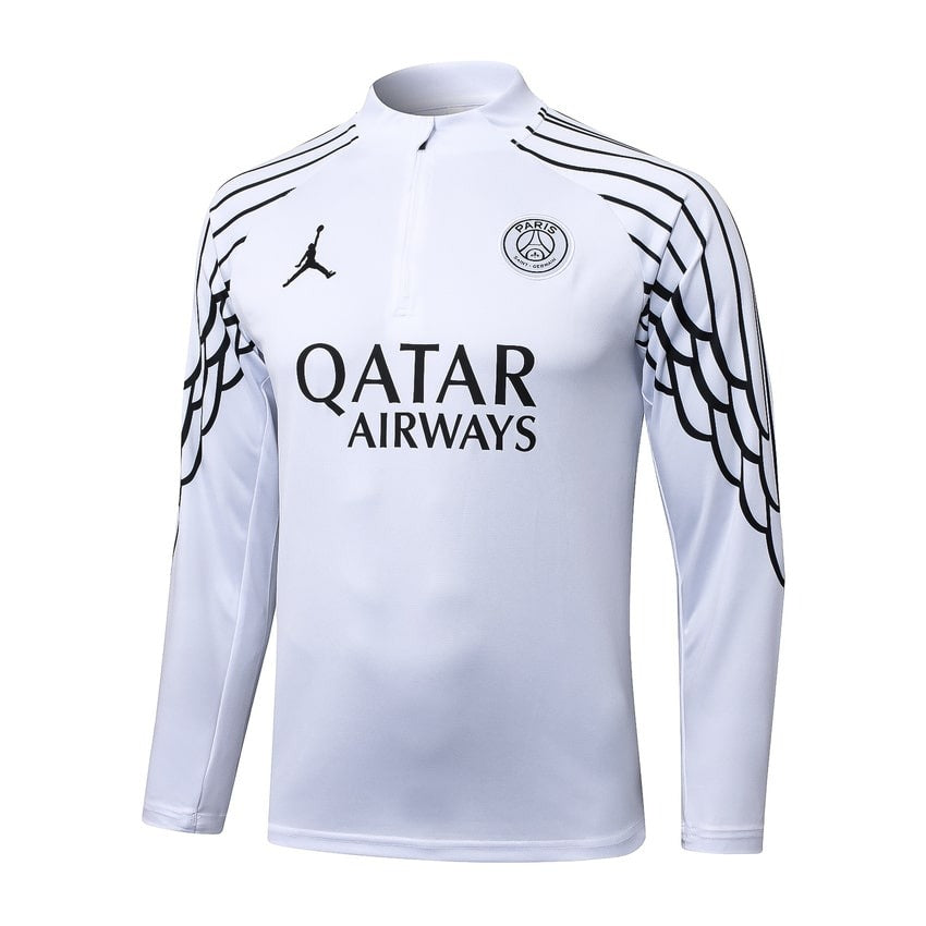 Survetement PSG Blanc Rayures Training Homme/Enfant 2025 2026