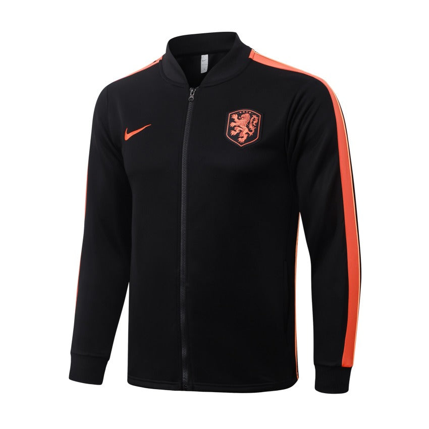 Survetement-Pays-Bas-Veste-2026-2027-Noir-Orange-4
