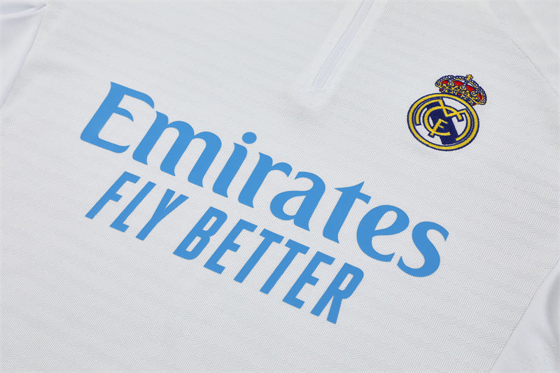 Survetement Real Madrid Training Homme/Enfant 2025 2026 Blanc Bleu Clair | Foot Sport