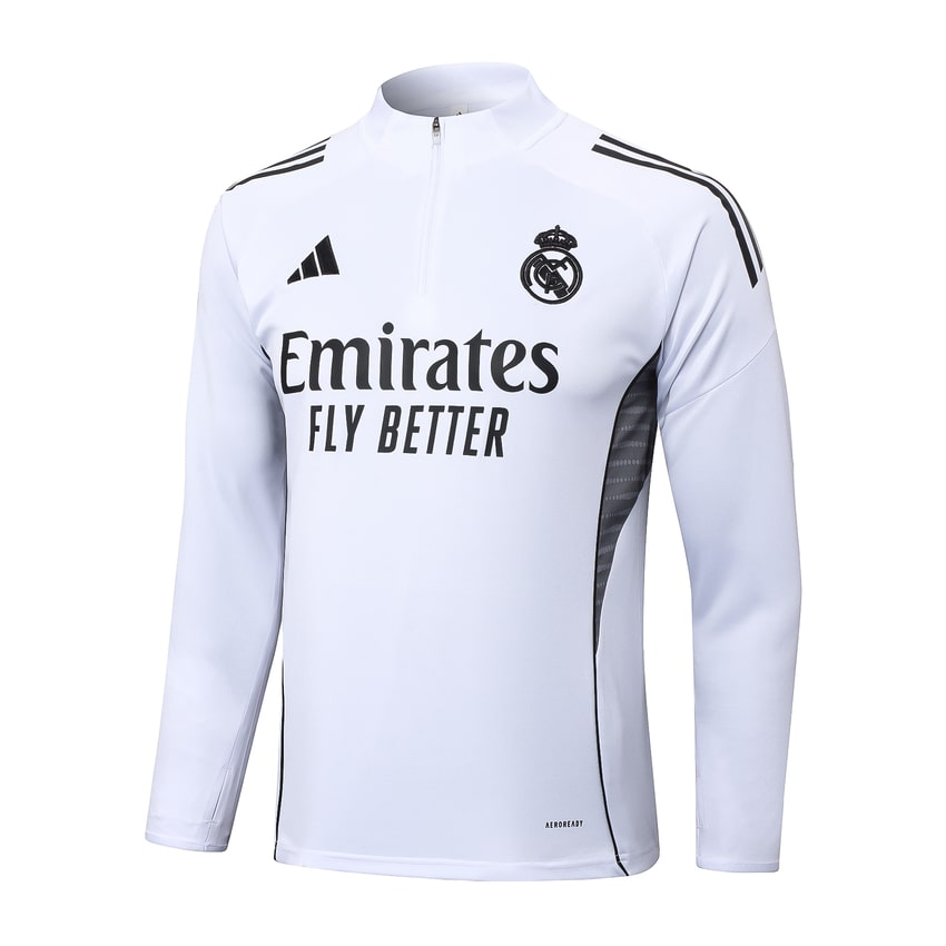 Conjunto de entrenamiento del Real Madrid para hombre/niño 2025-2026, blanco claro | Fútbol
