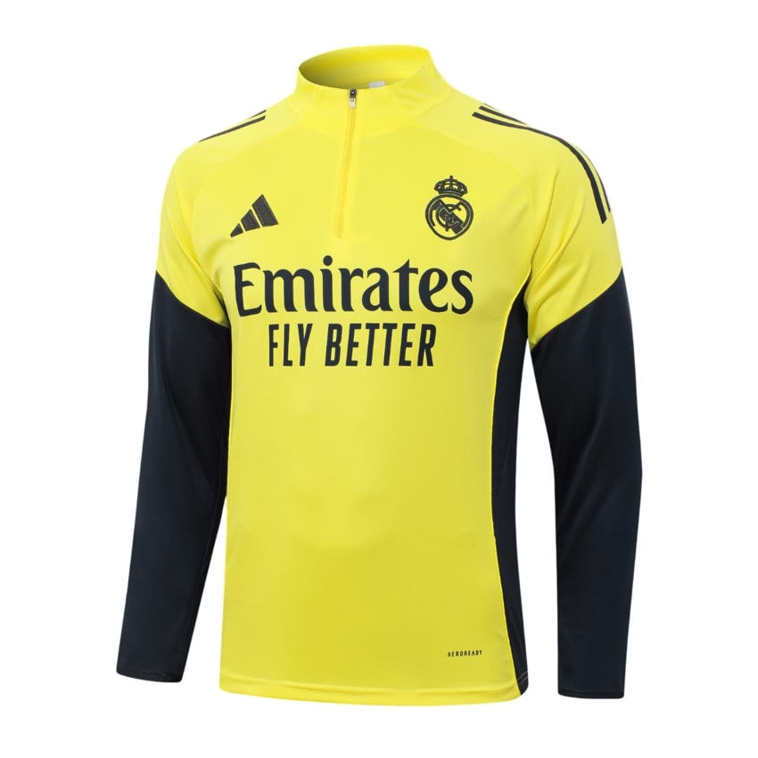 Conjunto de entrenamiento del Real Madrid para hombre/niño 2025-2026, amarillo claro | Fútbol