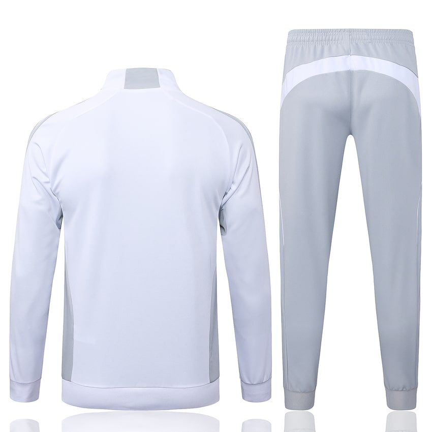 Survetement Real Madrid Veste Homme/Enfant 2025 2026 Blanc Gris | Foot Sport