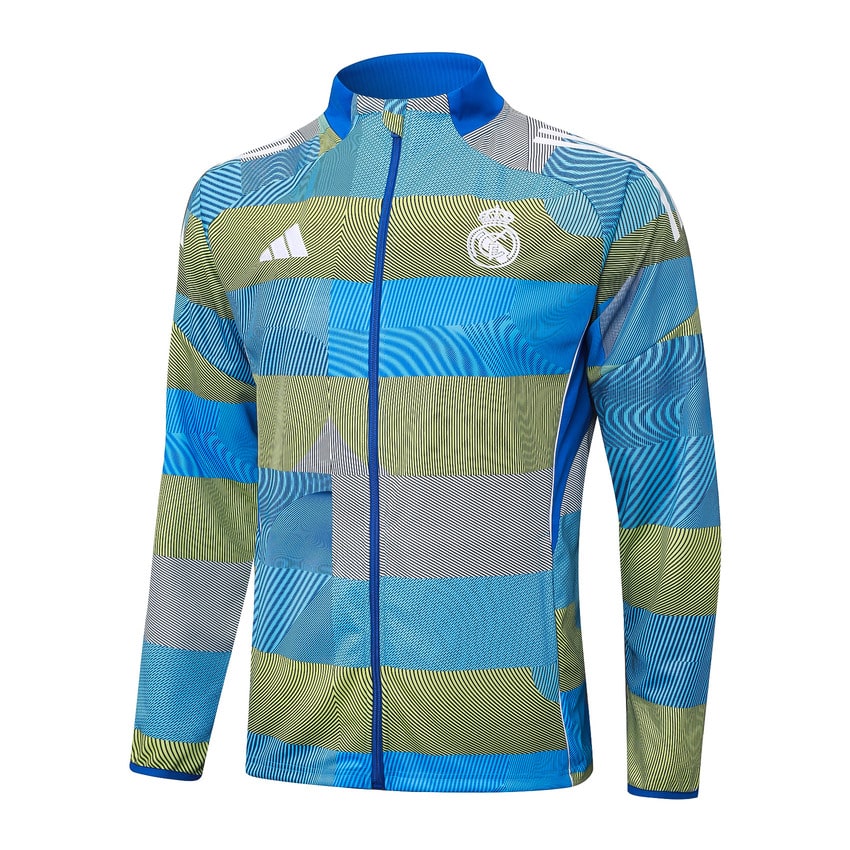 Chaqueta deportiva del Real Madrid para hombre/niño 2025-2026, azul y verde | Fútbol