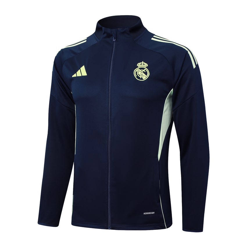 Chaqueta deportiva del Real Madrid para hombre/niño 2025-2026, color negro y amarillo | Fútbol