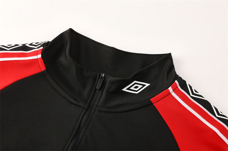 Veste Manchester United Training Homme 1998 1999 Noir Rouge