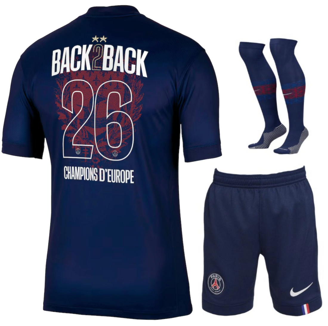 Maillot Kit Homme 2 Etoiles PSG Back 2 Back Domicile 2025 2026 | Foot Sport